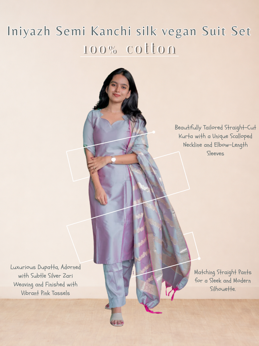 Iniyazh Semi Kanchi silk vegan Suit Set