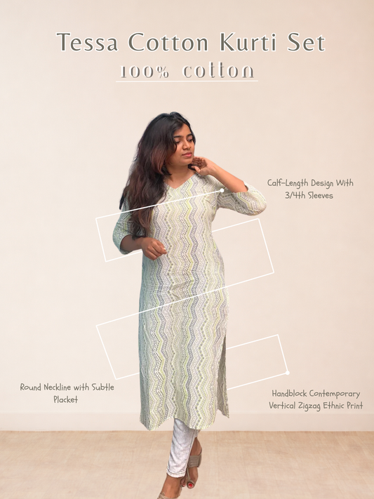Tessa Cotton Kurti Set