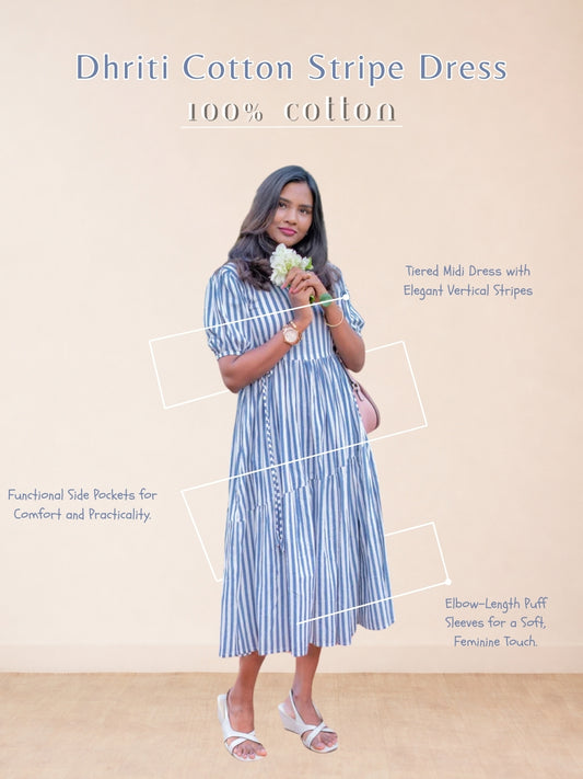 Dhriti cotton hip tie dress