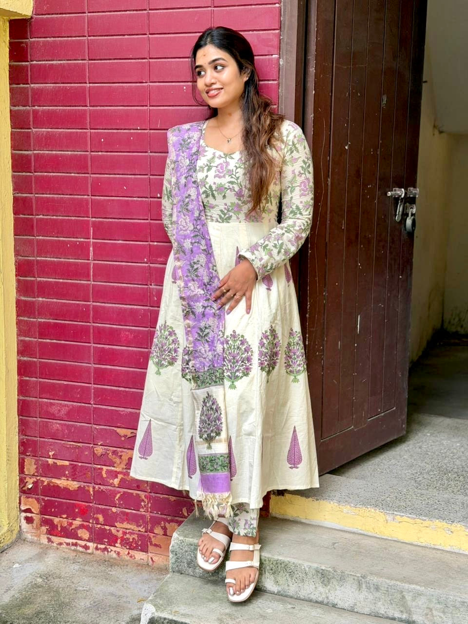 Tanaya Cotton Anarkali Set