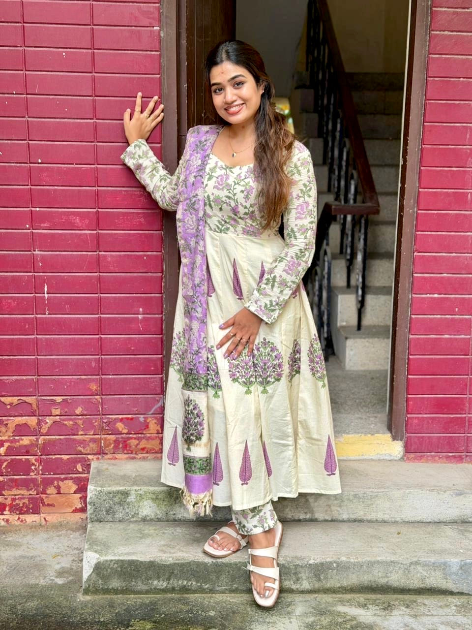 Tanaya Cotton Anarkali Set