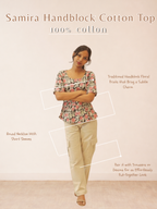 Samira Handblock Cotton Top