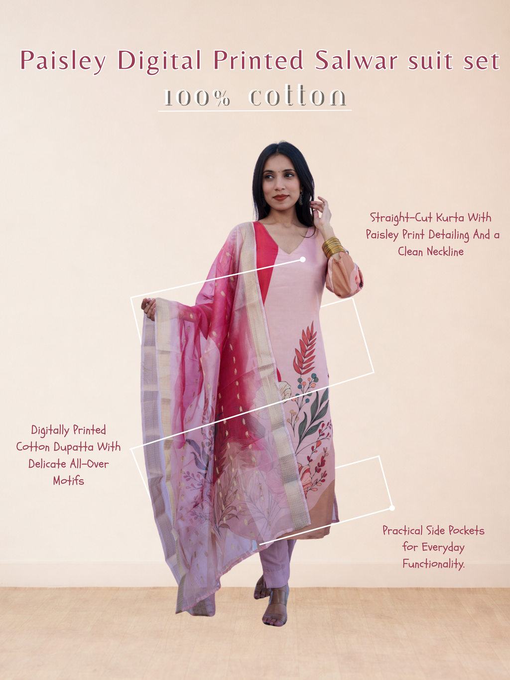 Paisley Digital Printed Salwar suit set
