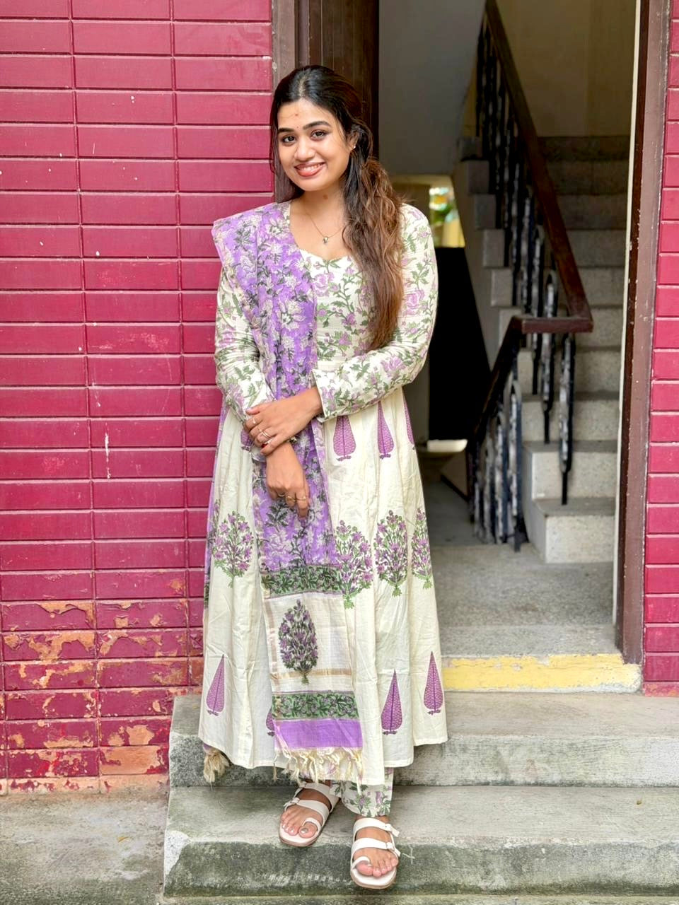 Tanaya Cotton Anarkali Set