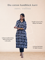 Dia cotton handblock kurti