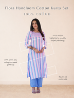Flora Handloom Cotton Kurta Set