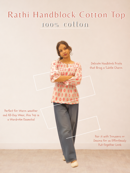 Rathi Handblock Cotton Top