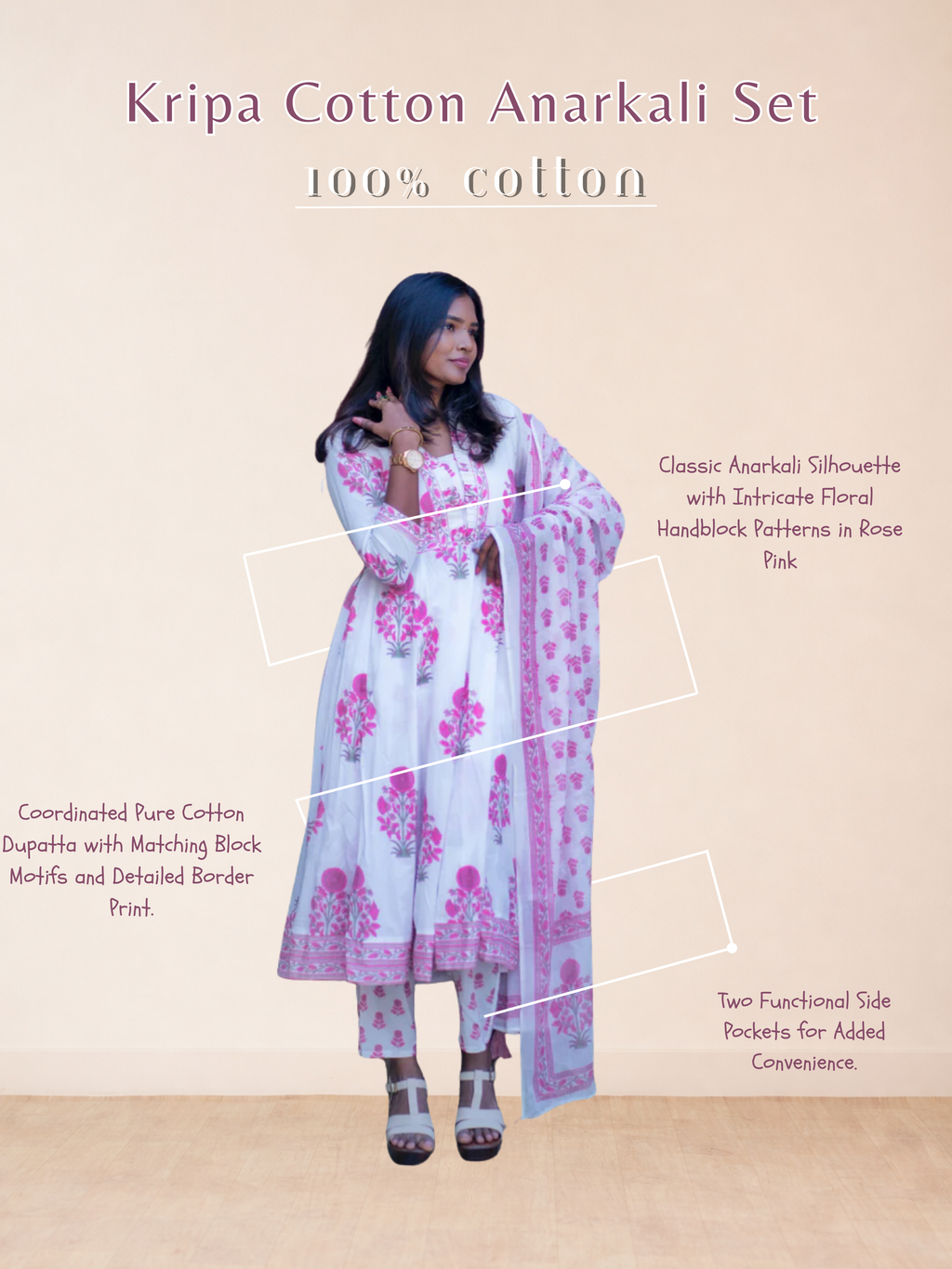 Kripa Cotton Anarkali Set