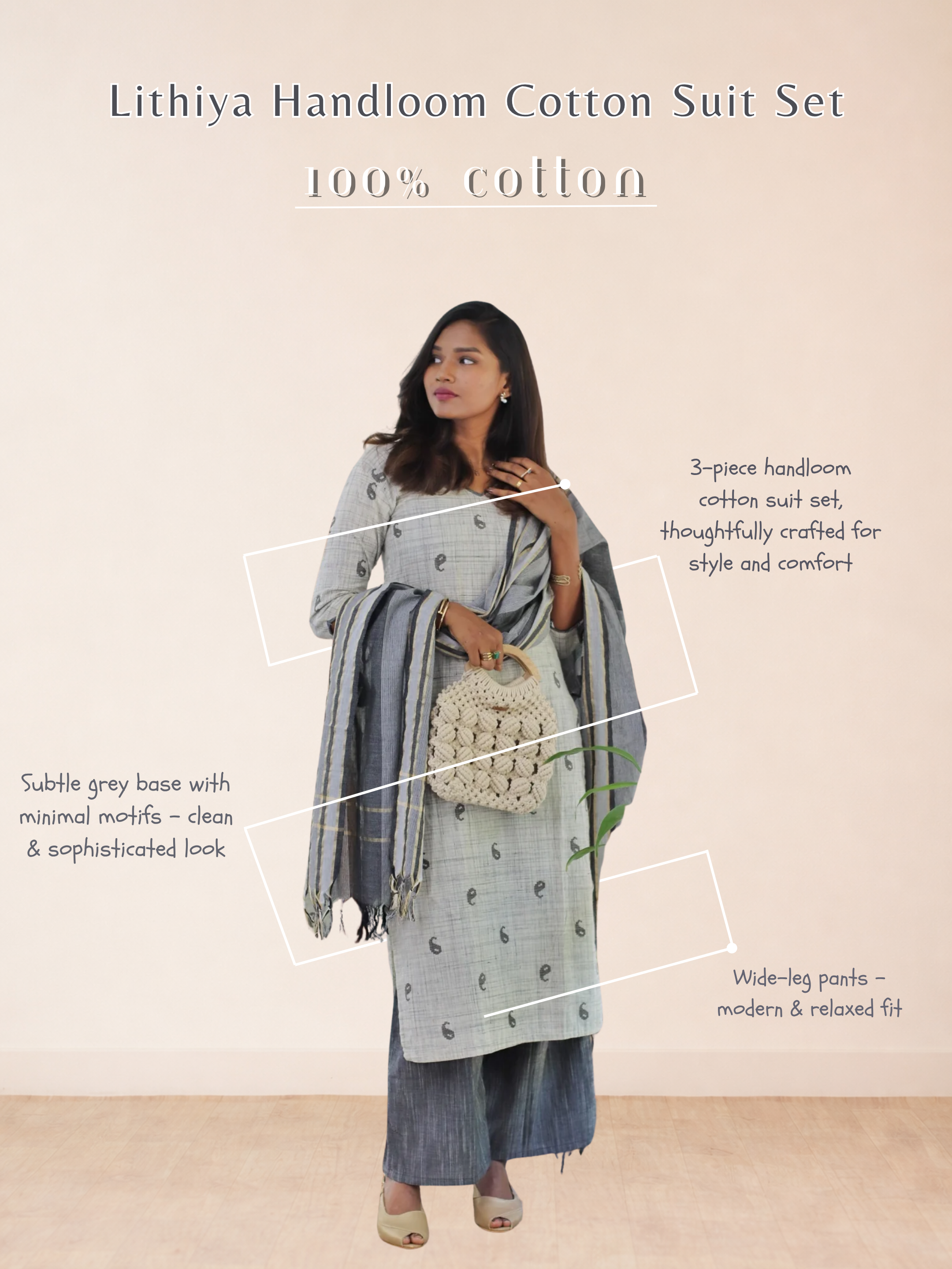 Lithiya Handloom Cotton Suit Set