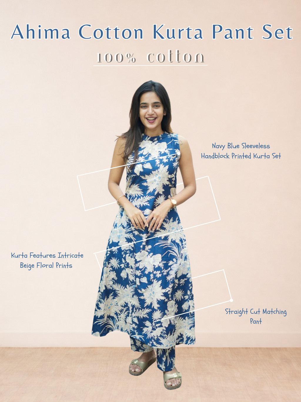 Ahima Cotton Kurta Pant Set