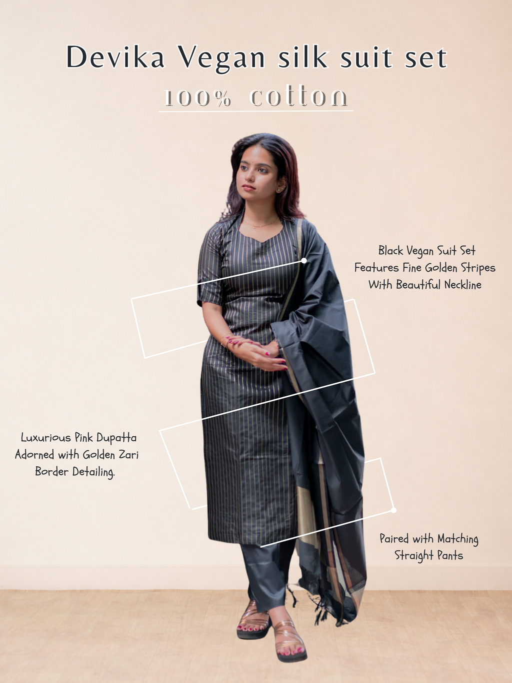 Devika Vegan silk suit set