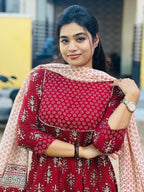 INARAH Cotton Anarkali set