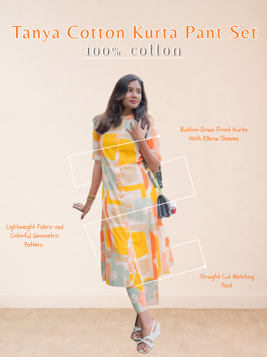 Tanya Cotton Kurta Pant Set