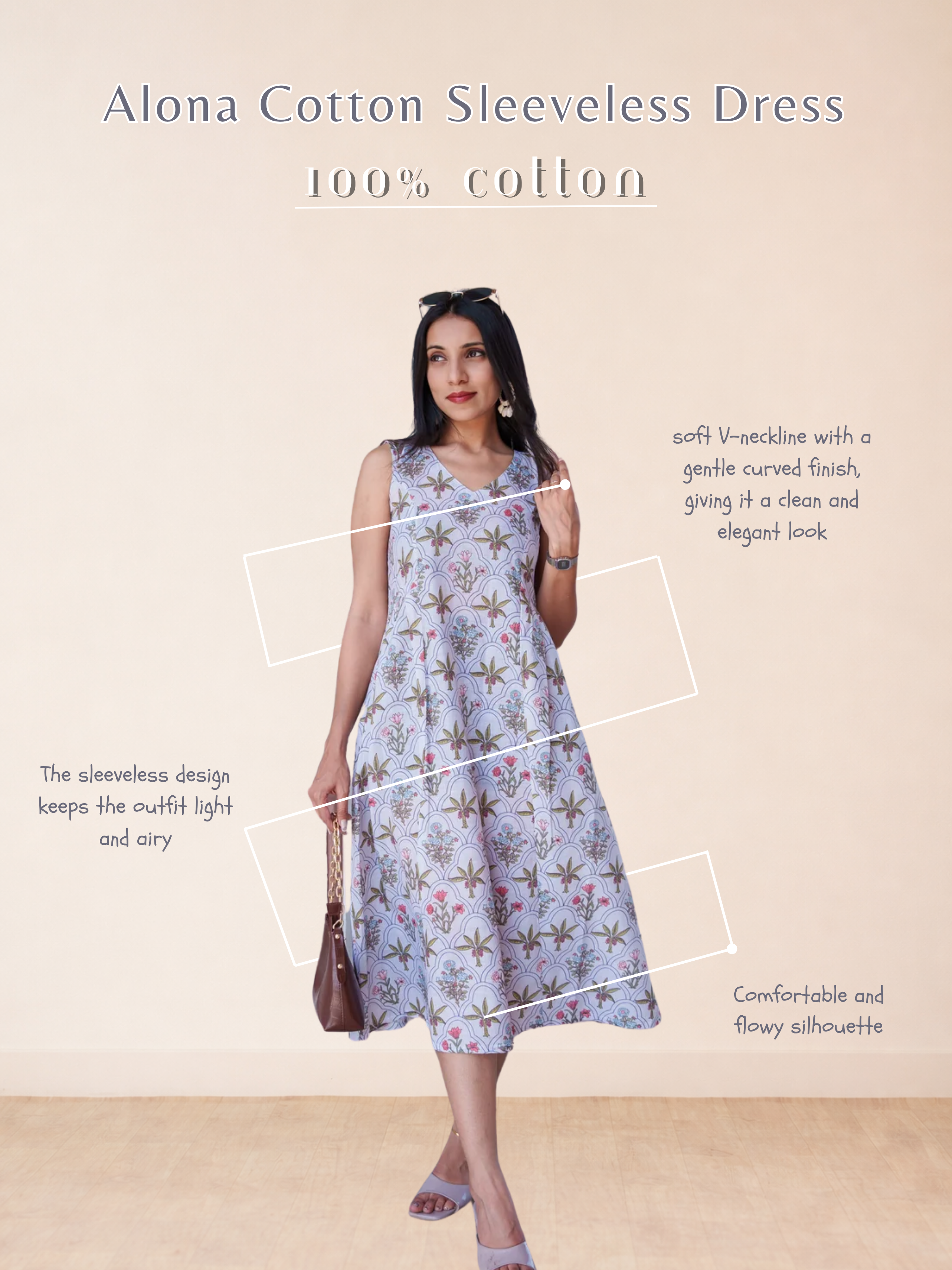 Alona Cotton Sleeveless Dress