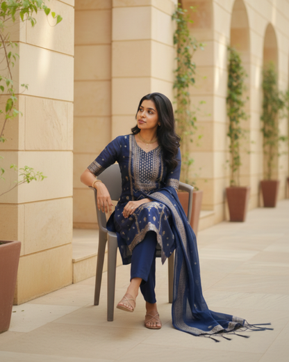 Shaurya Silk Cotton Suit Set