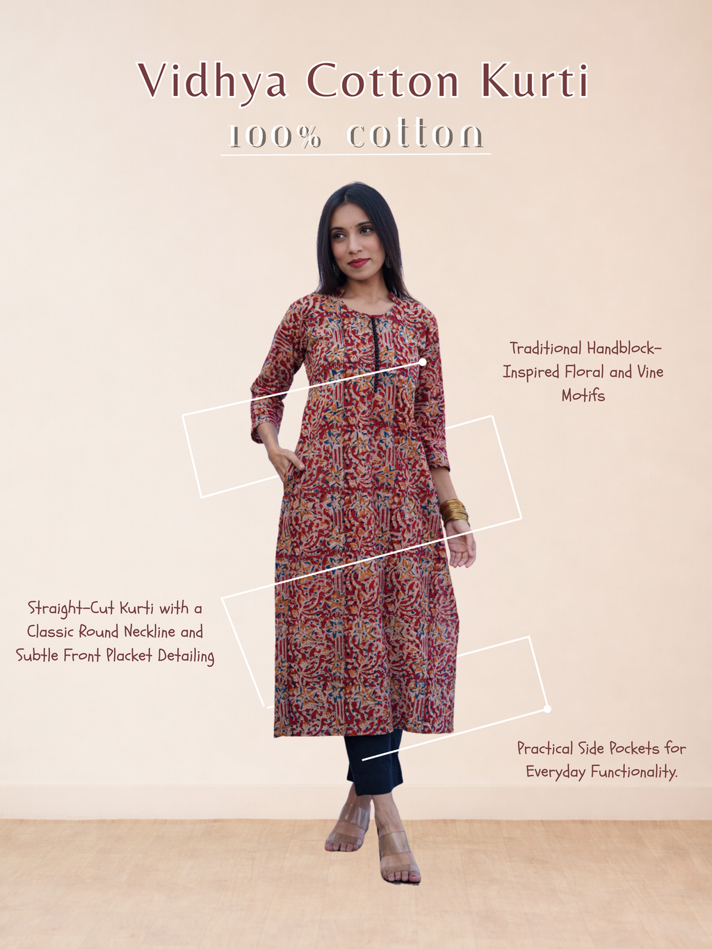 Vidhya Cotton Kurti