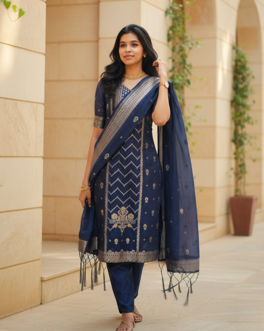 Shaurya Silk Cotton Suit Set