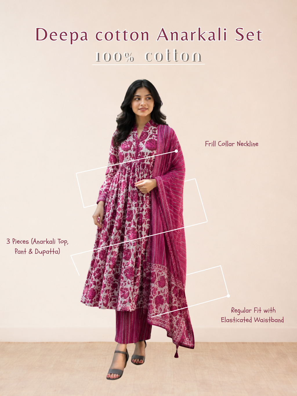 Deepa cotton Anarkali Set
