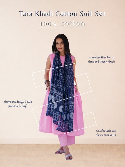 Tara Khadi Cotton Suit Set