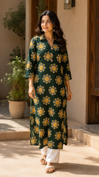 Zunaira Cotton Kurti Set