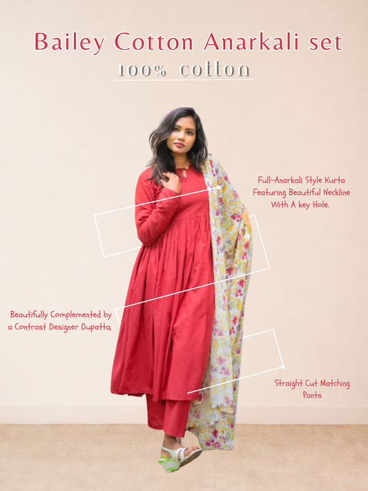 Bailey Cotton Anarkali set