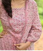 Onion pink  Cotton Suit Set