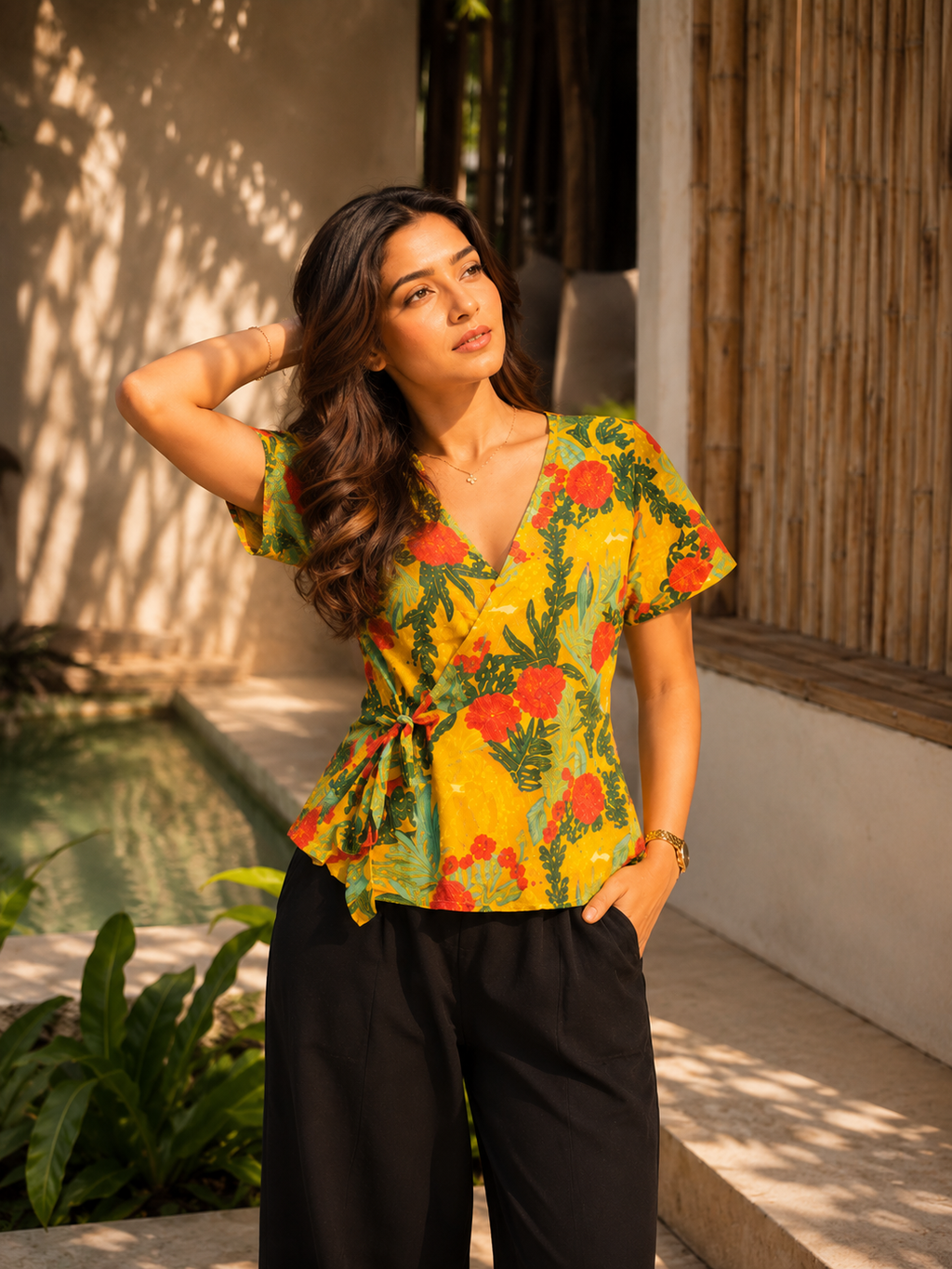 Romy Cotton Wrap Tunic