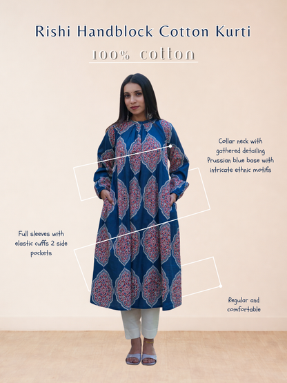 Rishi Handblock Cotton Kurti
