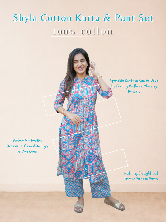 Shyla Cotton Kurta & Pant Set