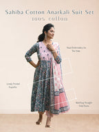Sahiba Cotton Anarkali Suit Set
