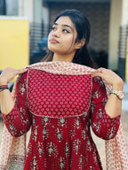 INARAH Cotton Anarkali set