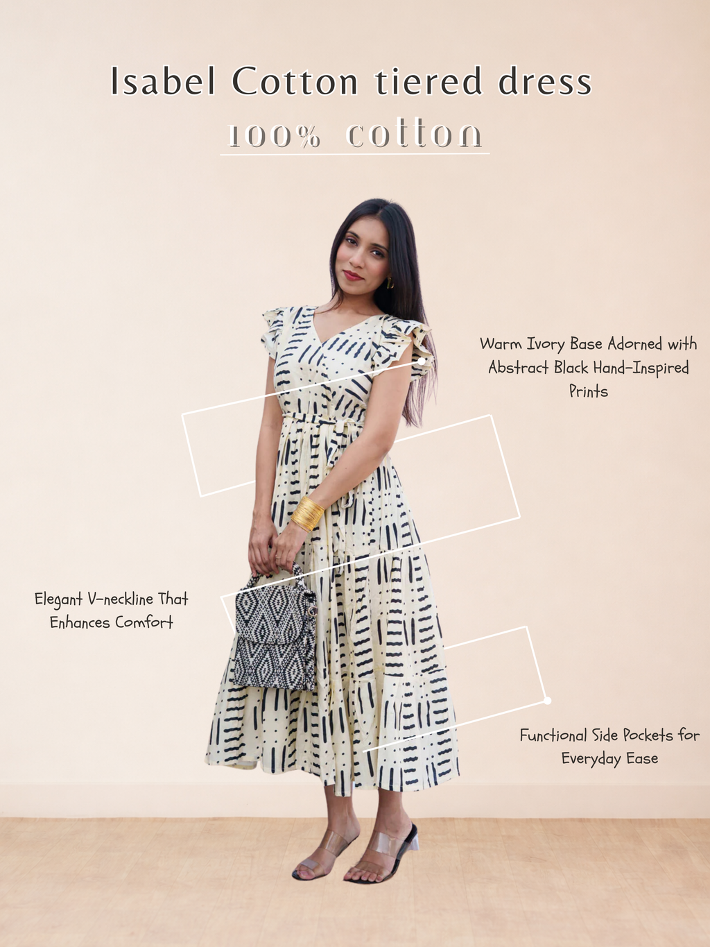Isabel Cotton tiered dress