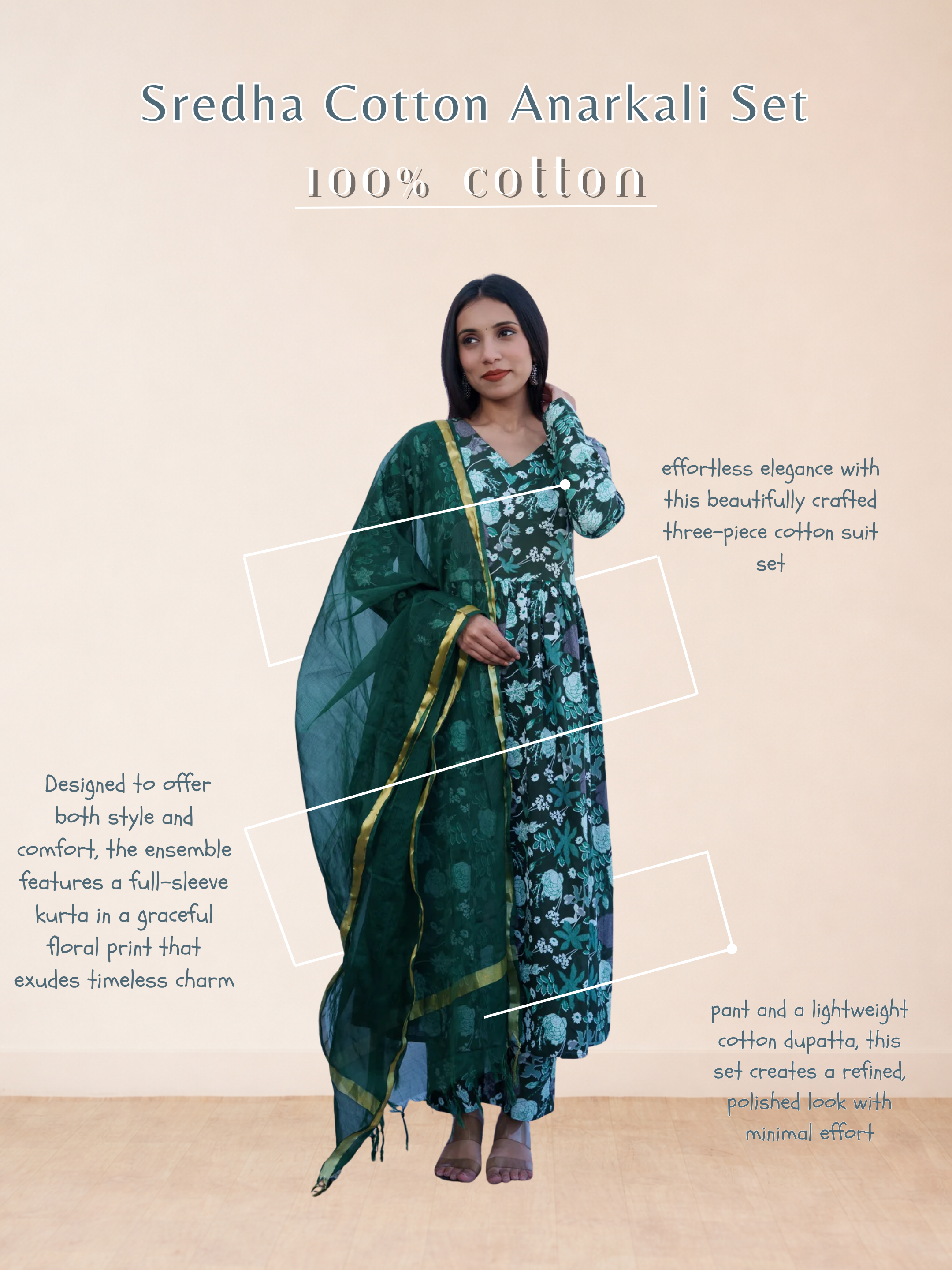 Sredha Cotton Anarkali Set