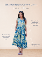 Sana Handblock Cotton Dress,