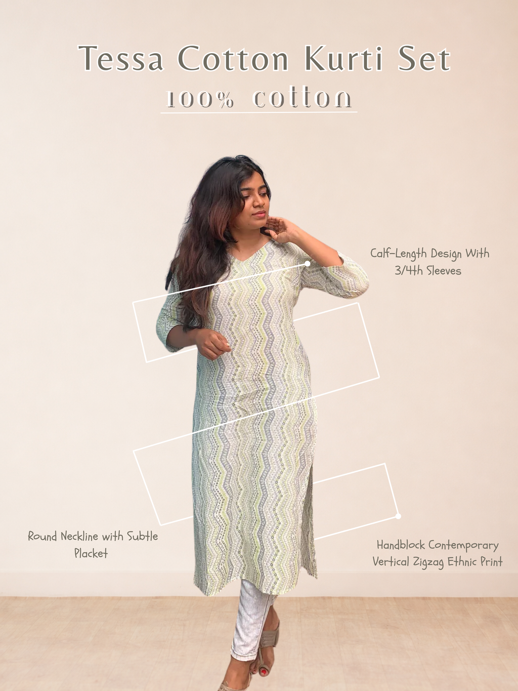 Tessa Cotton Kurti Set