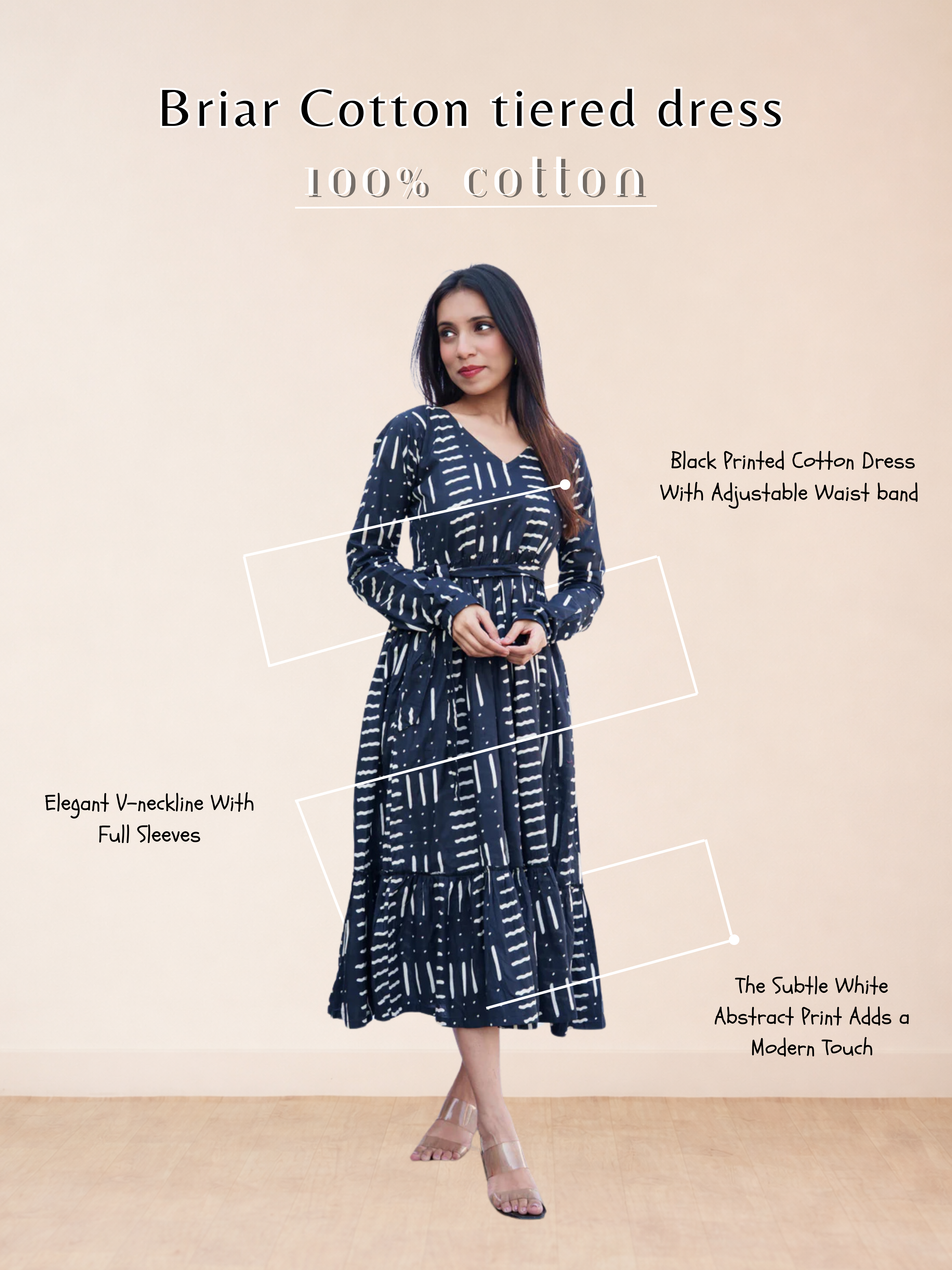 Briar Cotton tiered dress