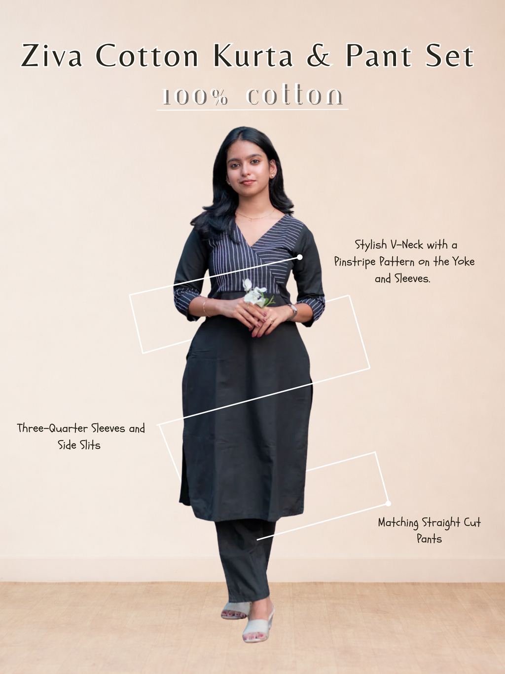 Ziva Cotton Kurta & Pant Set