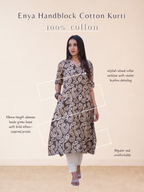 Enya Handblock Cotton Kurti