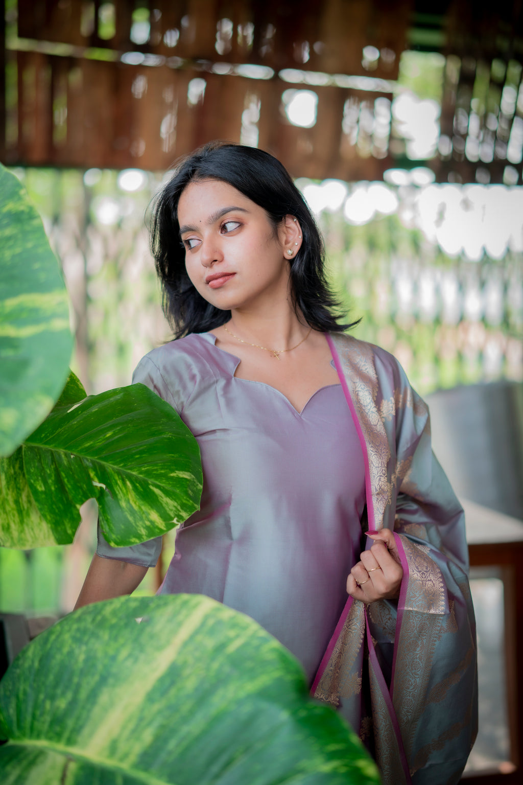 Iniyazh Semi Kanchi silk vegan Suit Set