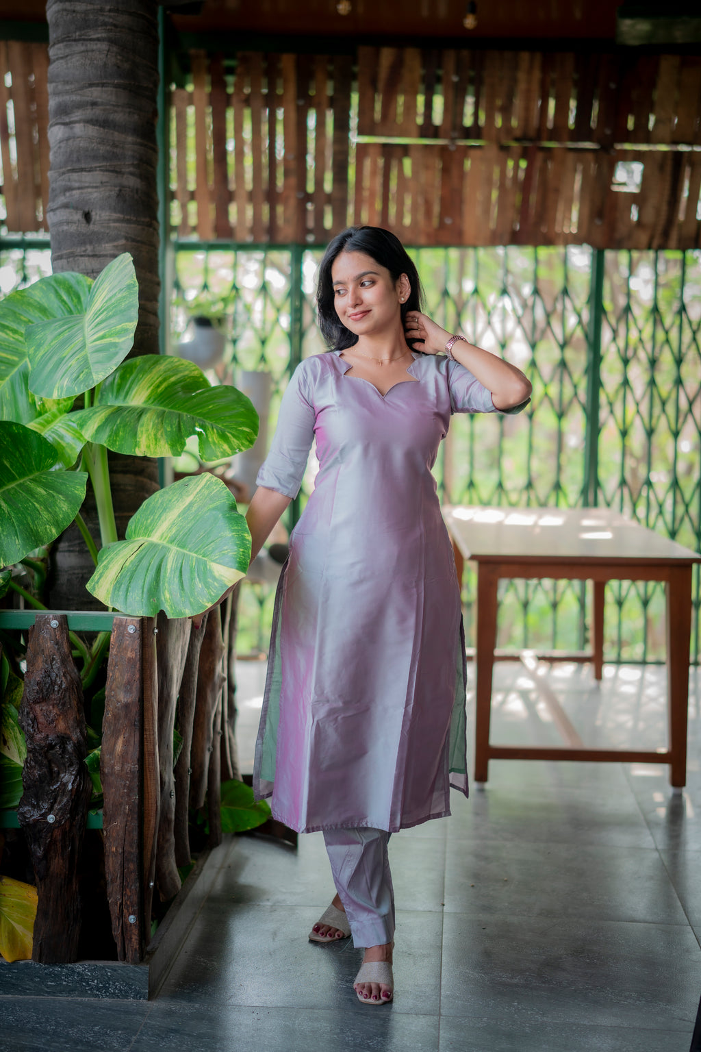 Iniyazh Semi Kanchi silk vegan Suit Set