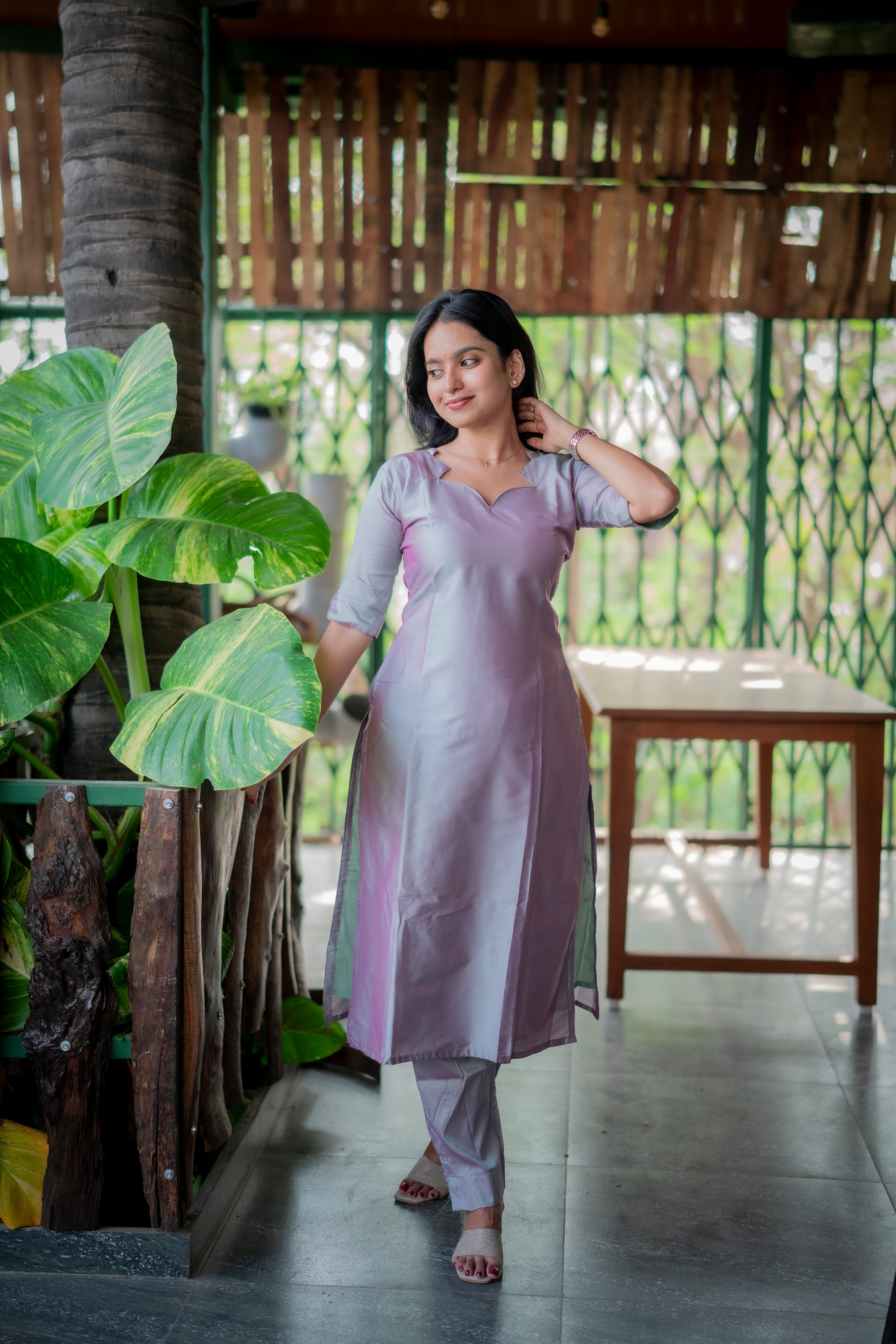 Iniyazh Semi Kanchi silk vegan Suit Set