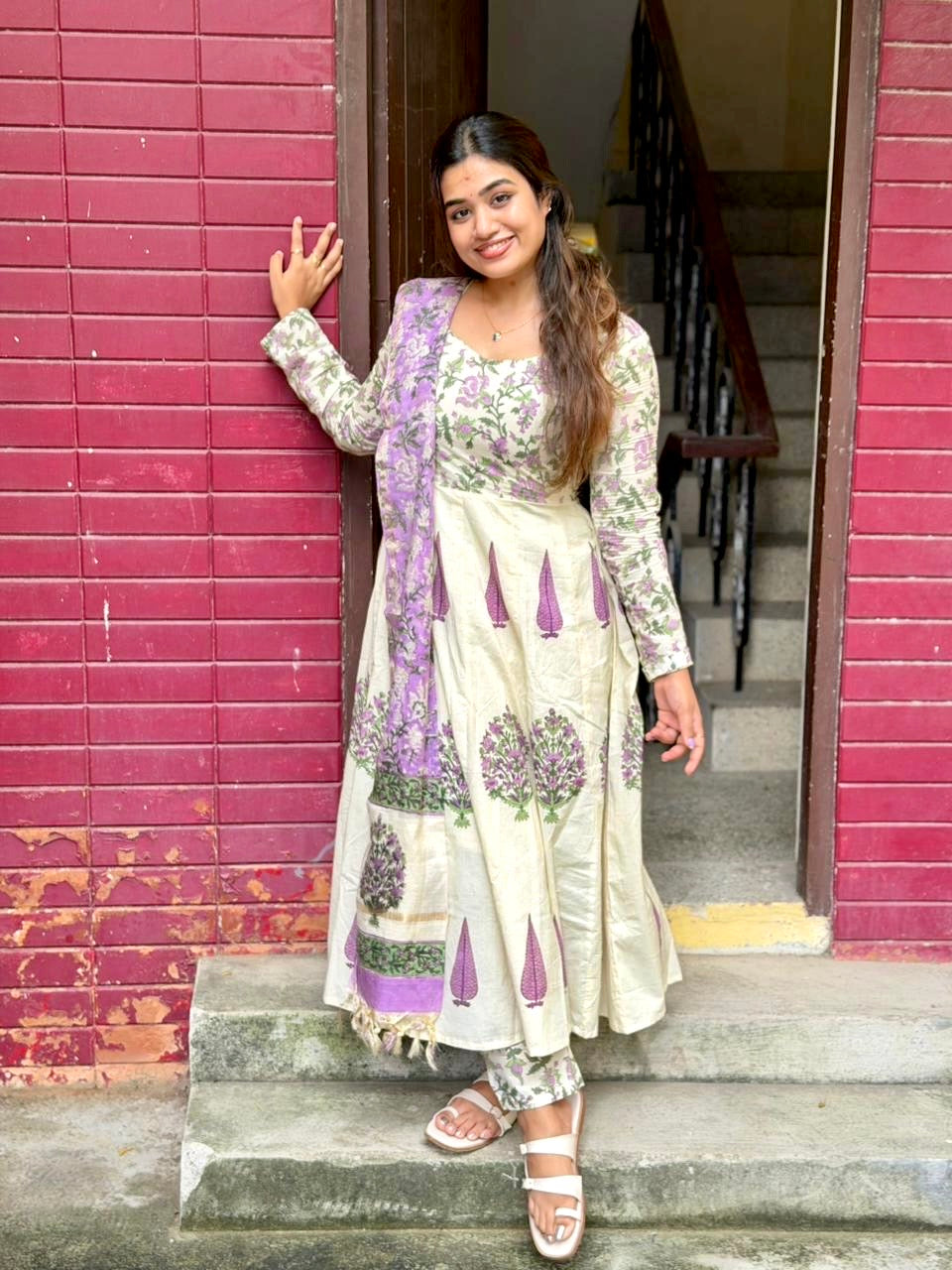 Tanaya Cotton Anarkali Set