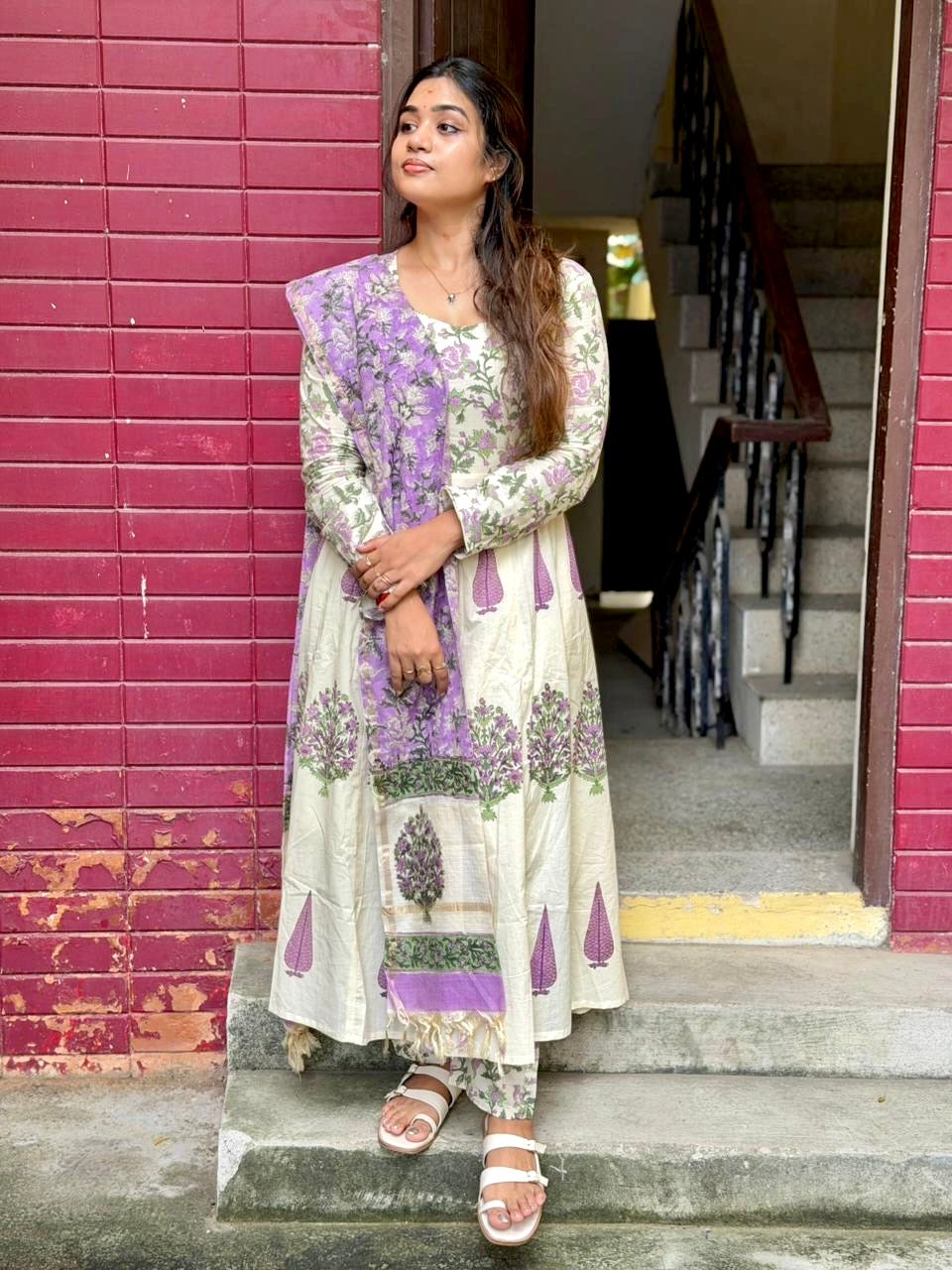 Tanaya Cotton Anarkali Set