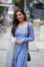 Riyana Handblock Printed Cotton  Suit Set