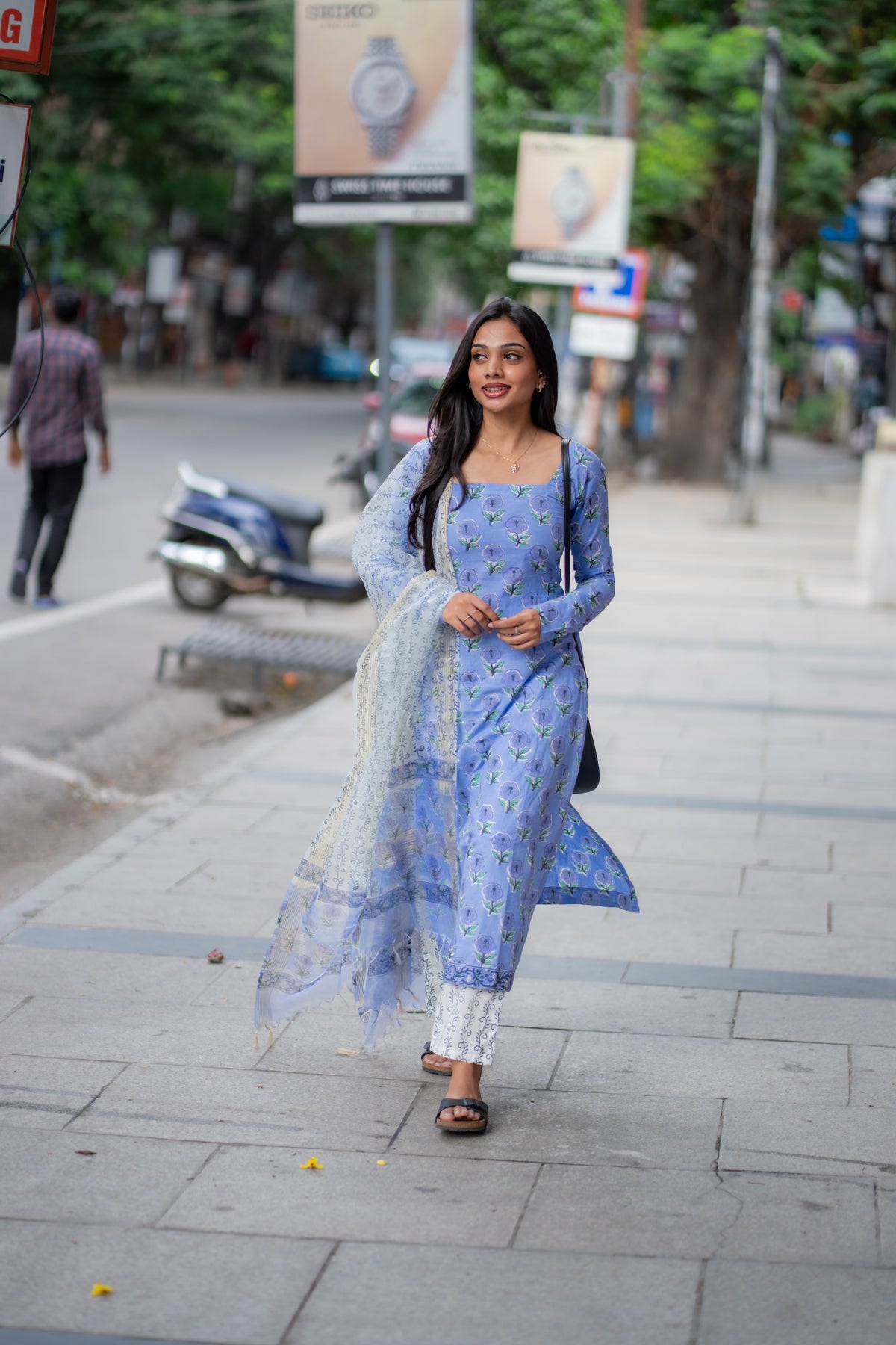 Riyana Handblock Printed Cotton  Suit Set