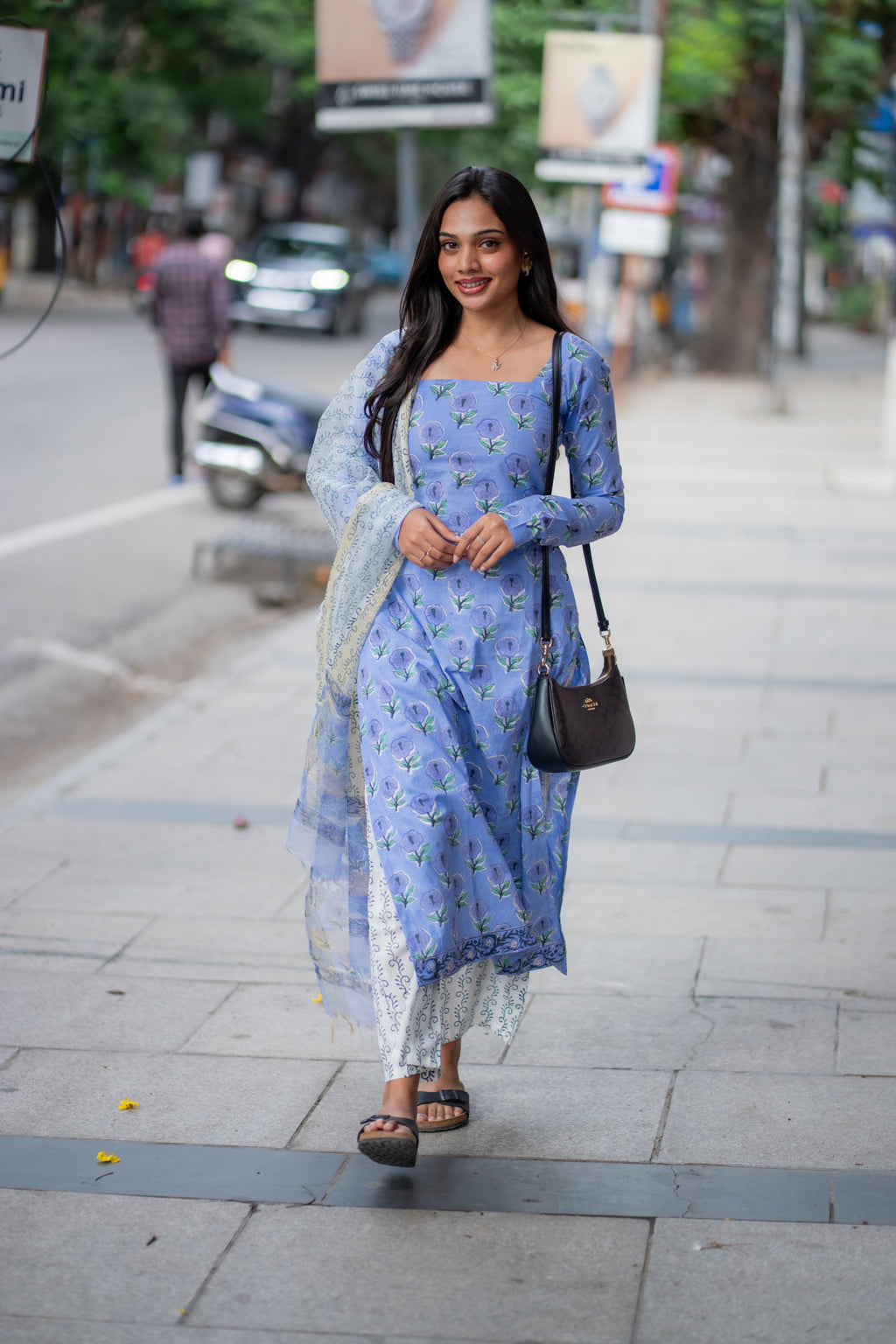 Riyana Handblock Printed Cotton  Suit Set