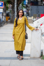 Sachi Cotton Handblock Printed Kurti