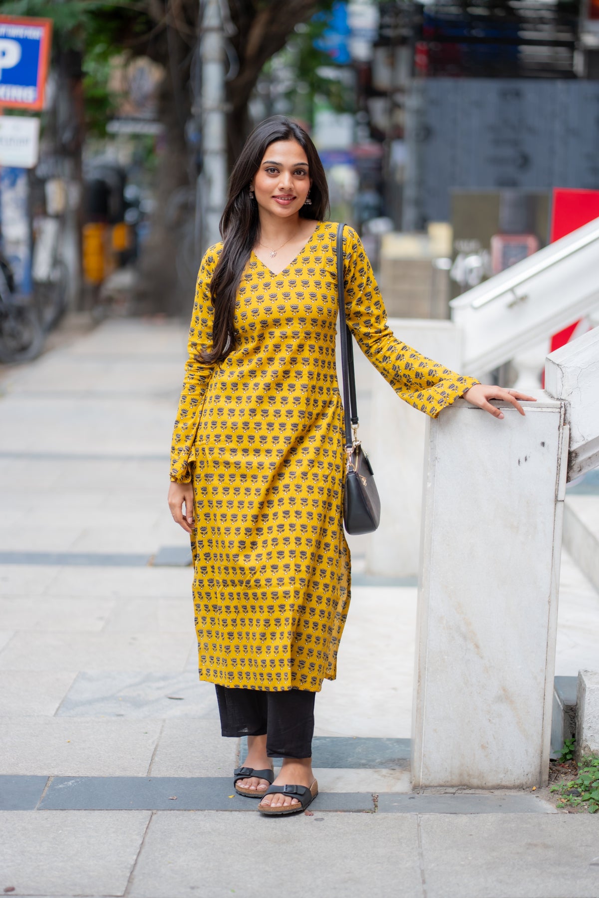 Sachi Cotton Handblock Printed Kurti