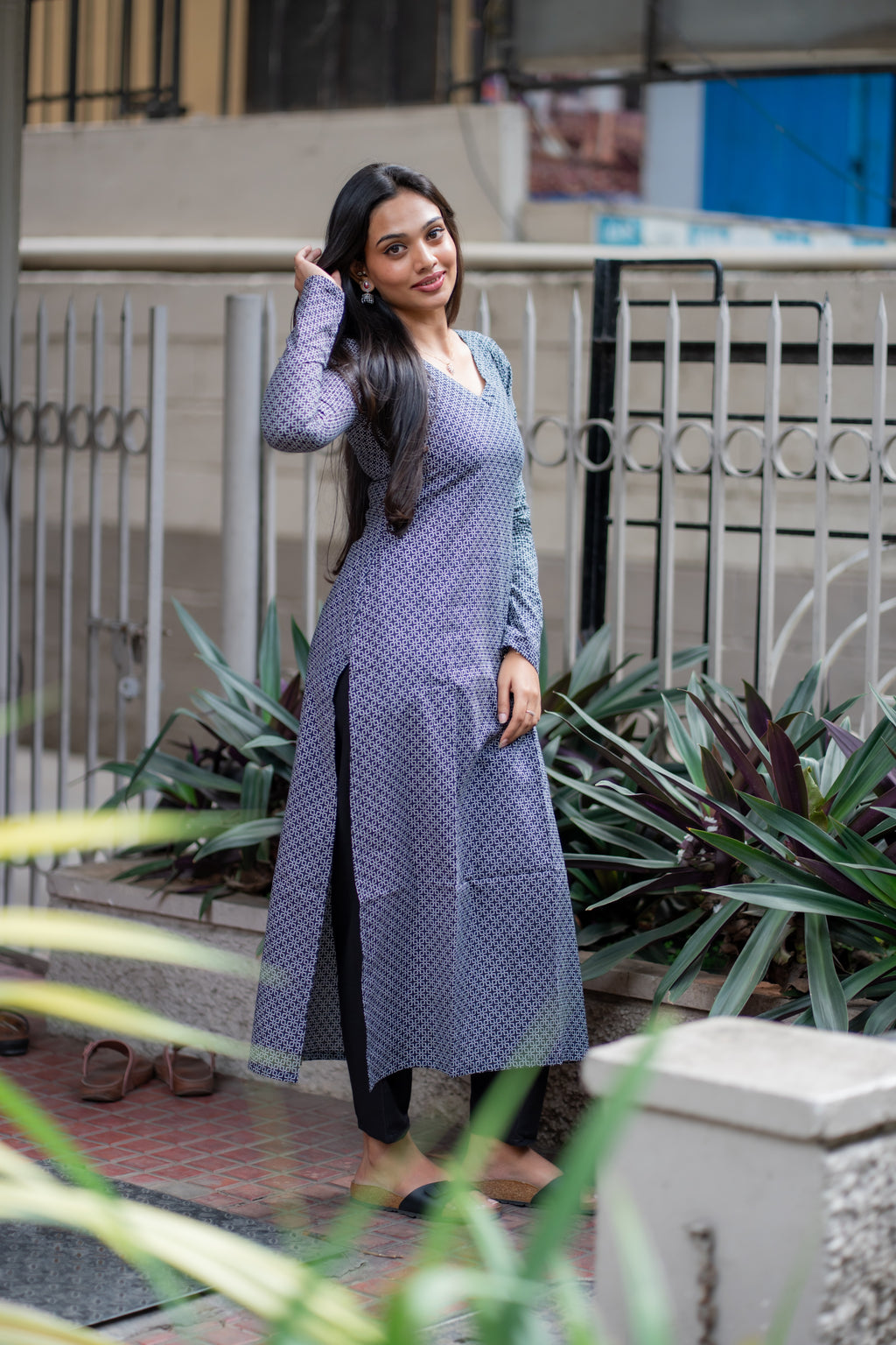 Kayal Handblock Printed Cotton Kurti