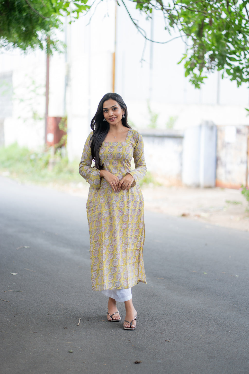 Athena Handblock Printed Cotton Kurti